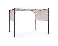 Szare zadaszenie przeciwsłoneczne ogrodowe stalowe SLIDE 3x3 bizzotto