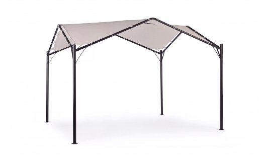 Pawilon ogrodowy 3,5x3,5 m stal antracyt DOME bizzotto Pawilon ogrodowy 3,5x3,5 m stal antracyt DOME bizzotto