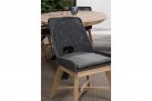 Szare ekskluzywne krzesło stołowe ogrodowe HESPERIA bizzotto