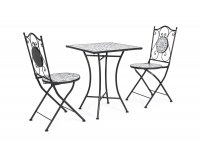 Komplet balkonowo lub do kawiarni dla 2 osób metaloplastyka ozdobna ceramika ERICE bizzotto