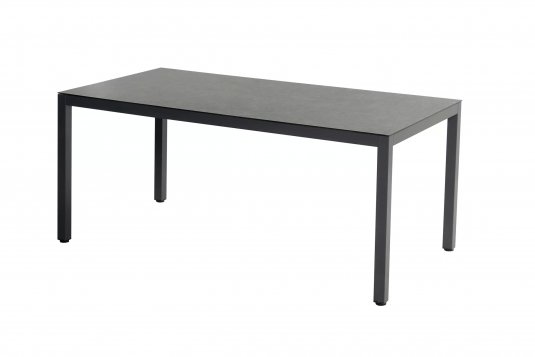 Prostokątny stół ogrodowy aluminiowy 170x90 antracyt blat SprayStone LIVORNO Hartman