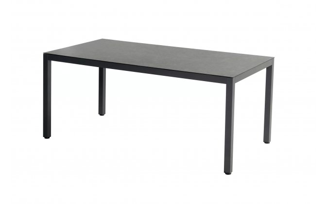 Prostokątny stół ogrodowy aluminiowy 170x90 antracyt blat SprayStone LIVORNO Hartman