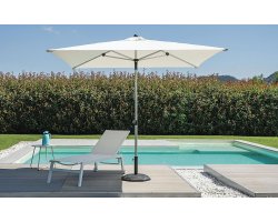 Parasol ogrodowy ZEFIRO aluminium Olefin 2,5×2,5 m profile aluminiowe różne kolory