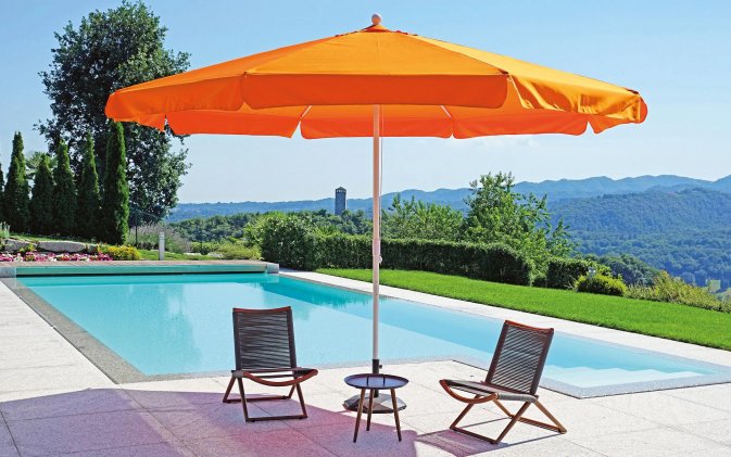 Ośmiokątny parasol aluminiowa noga kolory czaerwony zółty niebieski pomarancz krem śr. 400 cm