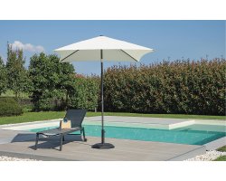 Parasol ogrodowy BLOOM 2x2 m aluminium antracyt poliester ecru