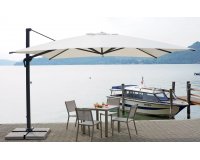 Parasol duży noga boczna 4x4 aluminium antracyt 4x4 RELONE kremowe poszycie