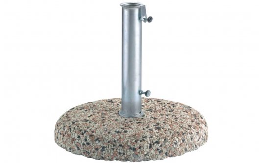 podstawa pod parasol 75 kg cementowa z kamieniem rzecznym