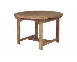Okrągły stół 120 cm rozkładany teak do długości 170 cm CARAPIA