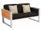 Komplet wypoczynkowy aluminiowy biały YORK 2-osobowa sofa 