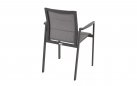 Krzesło grafitowe ogrodowe sztaplowania z siedziskiem z podwójnej tekstyliny cortina 4so