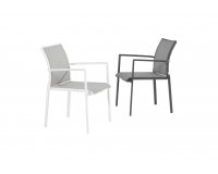 Krzesło stołowe ogrodowe aluminiowe z podłokietnikami MELBOURNE 4so
