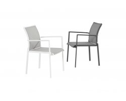 Krzesło stołowe ogrodowe aluminiowe z podłokietnikami MELBOURNE 4so
