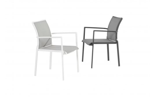 Krzesło stołowe ogrodowe aluminiowe z podłokietnikami MELBOURNE 4so Krzesło stołowe ogrodowe aluminiowe z podłokietnikami MELBOURNE 4so