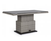 Stół ogrodowy z technorattanu szarego podnoszony blat SprayStone KENT bizzotto