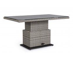 Stół ogrodowy z technorattanu szarego podnoszony blat SprayStone KENT bizzotto