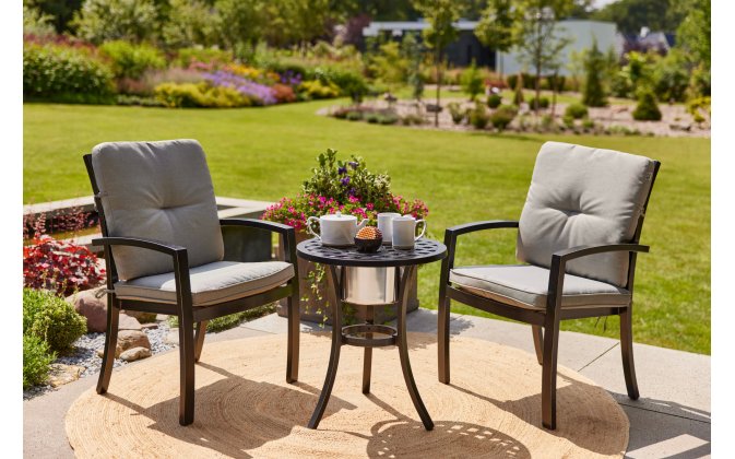 Zestaw kawowy grillowy aluminiowy czarny ROSARIO Hartman