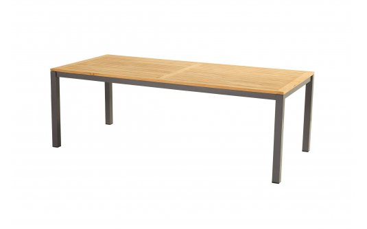 Aluminiowy stół ogrodowy z blatem teak 220x100 SONATA Hartman Aluminiowy stół ogrodowy z blatem teak 220x100 SONATA Hartman