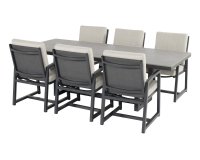 Zestaw ogrodowy stołowy aluminiowy grafitowy Hartman GIO stół 180 cm lub 240 cm