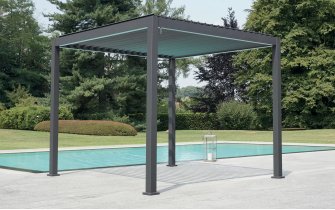 Pawilon kwadratowy z zamykanym dachem 3x3 ARIZONA antracyt