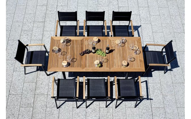 Rozkładany stół ogrodowy 150-210x90 cm ANELLE 