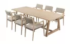 Komplet jadalniany na taras ze szczotkowanego drewna teak JULIA 4SO dla 6 osób
