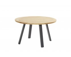 Okrągły stół ogrodowy o śr. 130 cm podstawa 4-nożna ciemnoszara AMBASSADOR 4so