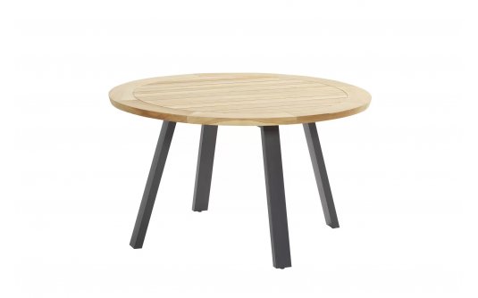 Okrągły stół ogrodowy o śr. 130 cm podstawa 4-nożna ciemnoszara AMBASSADOR 4so Okrągły stół ogrodowy o śr. 130 cm podstawa 4-nożna ciemnoszara AMBASSADOR 4so