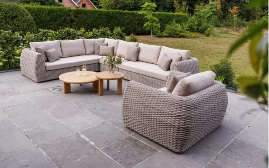 Luksusowy narożnik ogrodowy beżowy MONT BLANC Life Luksusowy narożnik ogrodowy beżowy MONT BLANC Life