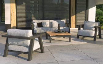 Komplet wypoczynkowy aluminiowy nowoczesny ICONIC 4so