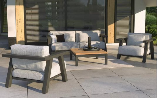 Komplet wypoczynkowy aluminiowy nowoczesny ICONIC 4so