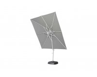 Parasol z boczną noga białą i szarym poszyciem 3x3 SIESTA 4so