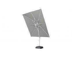 Parasol z boczną noga białą i szarym poszyciem 3x3 SIESTA 4so