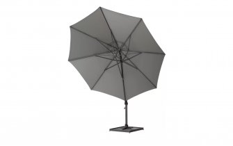 Parasol z boczną noga antracyt i taupe poszyciem ośmiokątny 350 SIESTA 4so