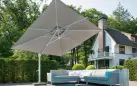 Parasol ogrodowy 300x300 cm ekskluzywny SIESTA PREMIUM noga BIAŁA / poszycie ANTRACYT