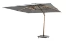 Parasol ogrodowy 300x300 cm ekskluzywny SIESTA PREMIUM noga DREWNO / poszycie ANTRACYT
