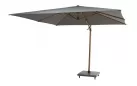 Parasol ogrodowy 300x300 cm ekskluzywny SIESTA PREMIUM noga DREWNO / poszycie ANTRACYT
