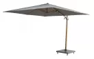 Parasol ogrodowy 300x300 cm ekskluzywny SIESTA PREMIUM noga DREWNO / poszycie ANTRACYT