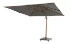 Parasol ogrodowy 300x300 cm ekskluzywny SIESTA PREMIUM noga DREWNO / poszycie ANTRACYT