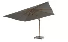Parasol ogrodowy 300x300 cm ekskluzywny SIESTA PREMIUM noga DREWNO / poszycie ANTRACYT