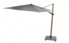 Parasol ogrodowy 300x300 cm ekskluzywny SIESTA PREMIUM noga DREWNO / poszycie ANTRACYT