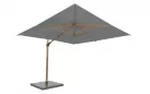 Parasol ogrodowy 300x300 cm ekskluzywny SIESTA PREMIUM noga DREWNO / poszycie ANTRACYT