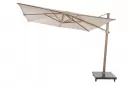Parasol ogrodowy 300x300 cm ekskluzywny SIESTA PREMIUM noga DREWNO / poszycie PIASKOWY