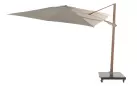 Parasol ogrodowy 300x300 cm ekskluzywny SIESTA PREMIUM noga DREWNO / poszycie PIASKOWY