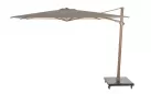 Parasol ogrodowy 300x300 cm ekskluzywny SIESTA PREMIUM noga DREWNO / poszycie PIASKOWY