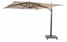 Parasol ogrodowy 300x300 cm ekskluzywny SIESTA PREMIUM noga DREWNO / poszycie PIASKOWY