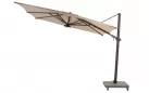 Parasol ogrodowy 300x300 cm ekskluzywny SIESTA PREMIUM noga DREWNO / poszycie PIASKOWY