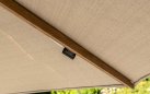 Parasol ogrodowy 300x300 cm ekskluzywny SIESTA PREMIUM noga DREWNO / poszycie PIASKOWY