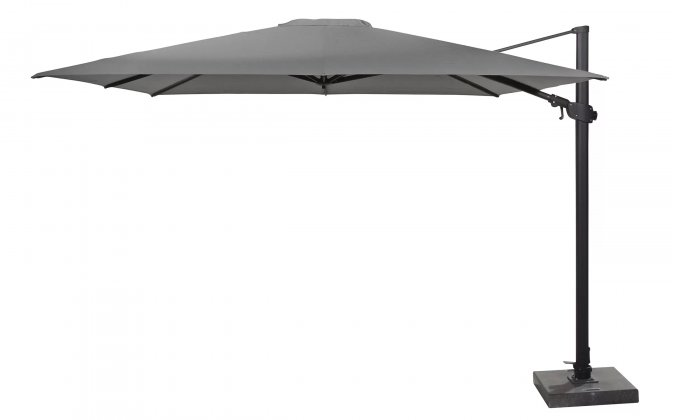 Parasol ogrodowy 300x300 cm ekskluzywny SIESTA PREMIUM noga antracyt / poszycie antracyt