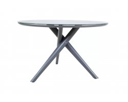 Okrągły stół ogrodowy aluminiowy śr. 120 cm MOJITO ciemnoszary 