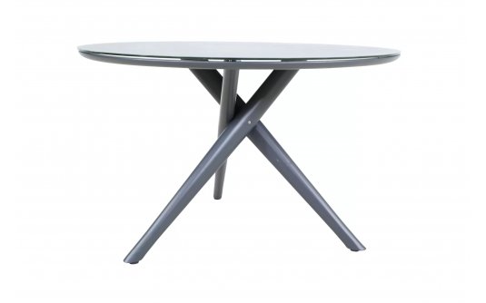 Okrągły stół ogrodowy aluminiowy śr. 120 cm MOJITO ciemnoszary 